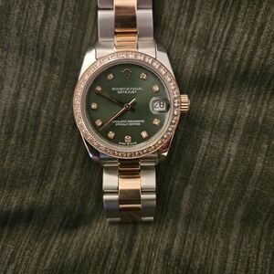 31mm Quartz Oyster Perpetual Datejust Two-Tone Simulated diamond bezel Watch